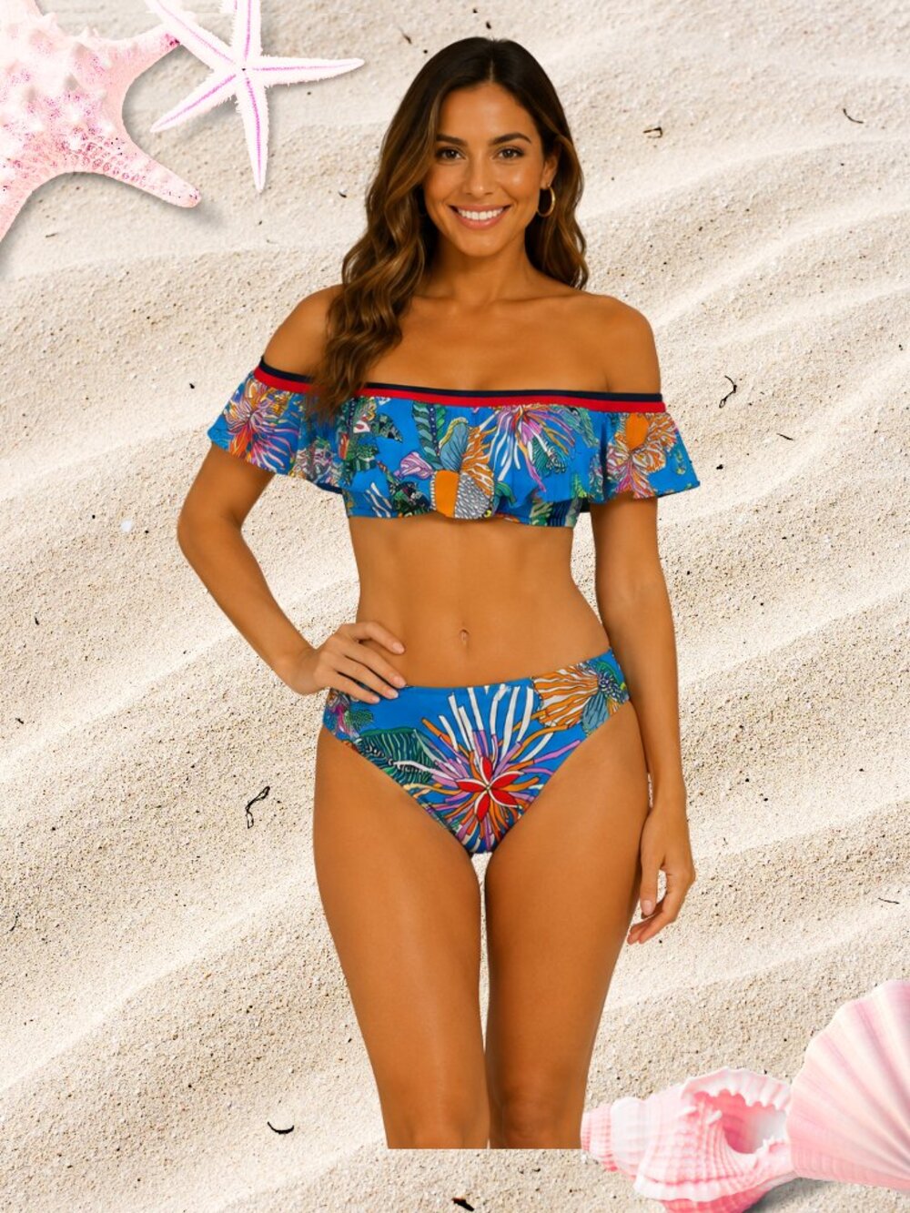 Trina Turk Tahiti Tropical Bikini Set - Size 10 (Like New)